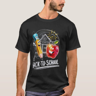 Terug naar school Krijtleraar Grappig Kinder eerst T-shirt