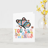 Terug naar school kun je harde dingen doen kaart (Gele Bloem)