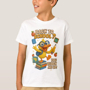 Terug naar school Kwak-aanval: Grappige eend kinde T-shirt