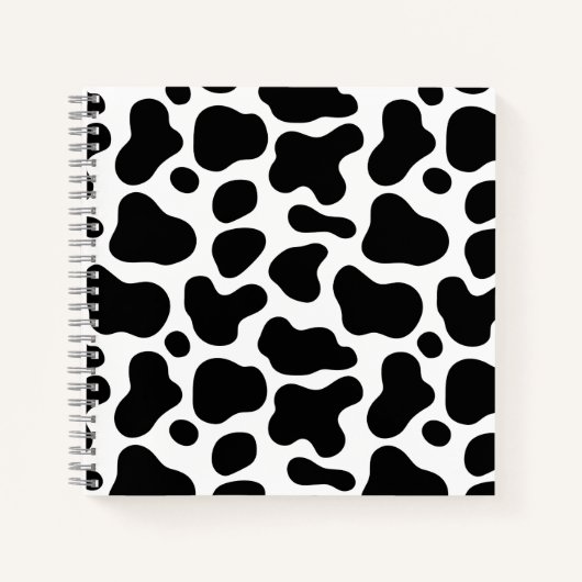 Terug naar school l Zwart-wit luipaardpatroon Notitieboek (Voorkant)