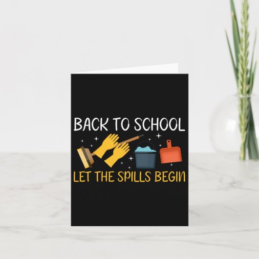 Terug naar school laat de gemorste dingen beginnen kaart (Voorkant)