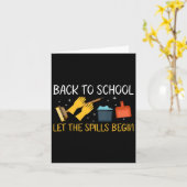 Terug naar school laat de gemorste dingen beginnen kaart (Gele Bloem)