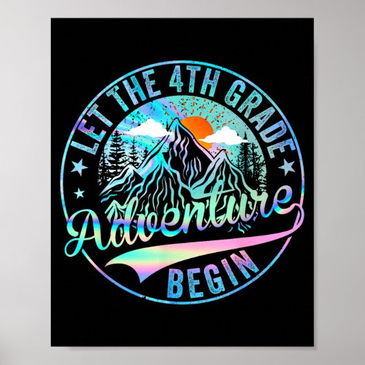 Terug naar school, laat het 4e klas avontuur begin poster (Voorkant)