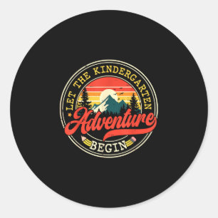 Terug naar school, laat het kleuteravontuur beginn ronde sticker