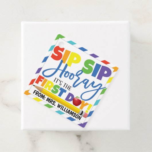 Terug naar school Label, nip je vakantie eerste da Bedankjes Labels (In situ)