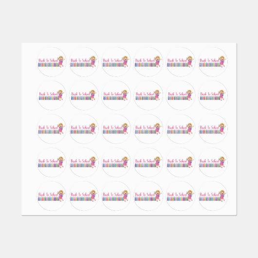 terug naar school labels (Vel)