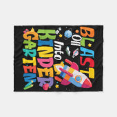 Terug naar school: lancering naar de kleuterschool fleece deken (Voorkant (Horizontaal))