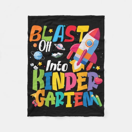 Terug naar school: lancering naar de kleuterschool fleece deken (Voorkant)