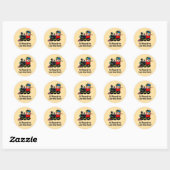 Terug naar School Learning Train cartoon Ronde Sticker (Vel)