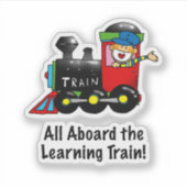 Terug naar School Learning Train cartoon Sticker (Voorkant)