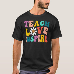 Terug naar school leer je liefde inspire Retro ler T-shirt