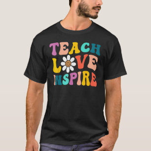 Terug naar school leer je liefde inspire Retro ler T-shirt