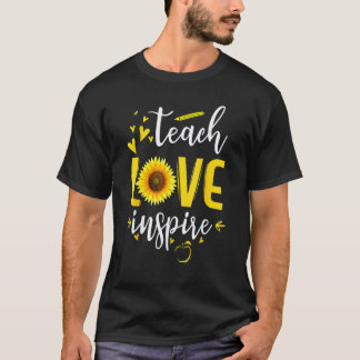 Terug naar school Leer liefde en inspireer leraar  T-shirt