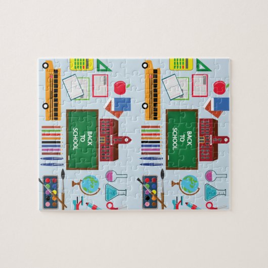 Terug naar school legpuzzel (Horizontaal)