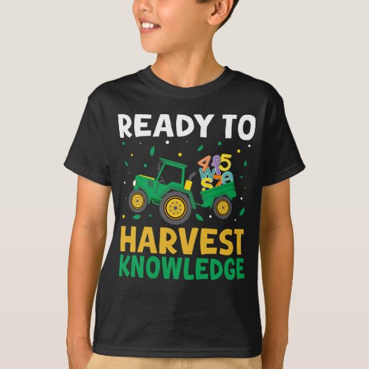Terug naar School Leraar Boerderij Tractor Boer Ki T-shirt (Voorkant)