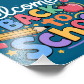 Terug naar School Leraar Eerste Dag van de School  Foto Afdruk (Hoek)