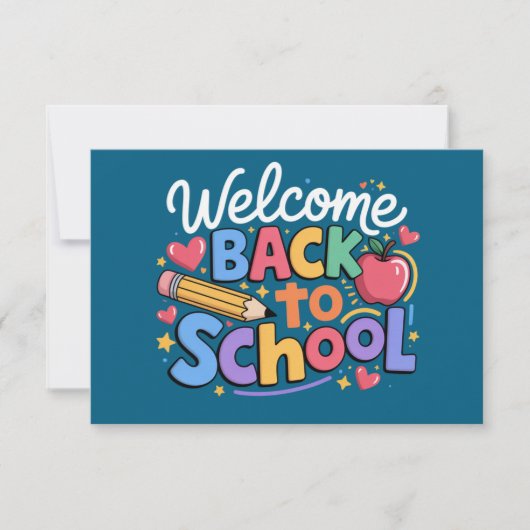 Terug naar school leraar eerste dag van school gra bedankkaart (Voorkant)