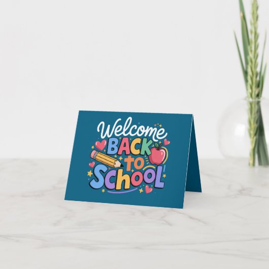 Terug naar school leraar eerste schooldag grappig aankondiging (Voorkant)