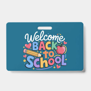 Terug naar school leraar eerste schooldag Grappig Badge