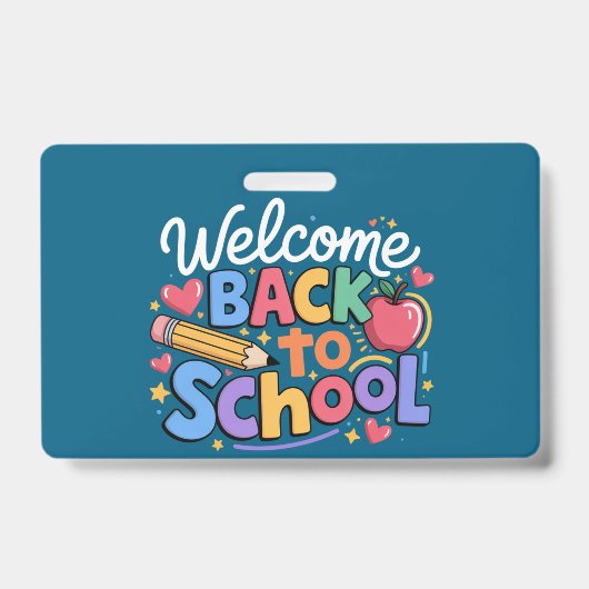 Terug naar school leraar eerste schooldag Grappig Badge (Voorzijde)