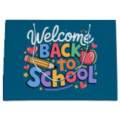 Terug naar school leraar eerste schooldag grappig groot cadeauzakje (Voorkant)
