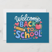 Terug naar school leraar eerste schooldag Grappig Kaart (Voorkant)