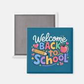 Terug naar school leraar eerste schooldag grappig magneet (Voorkant / Achterkant)