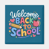 Terug naar school leraar eerste schooldag grappig magneet (Voorkant)