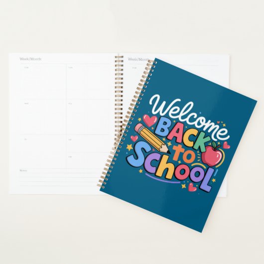Terug naar school leraar eerste schooldag Grappig Planner (Display)