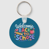 Terug naar school leraar eerste schooldag grappig sleutelhanger (Voorkant)