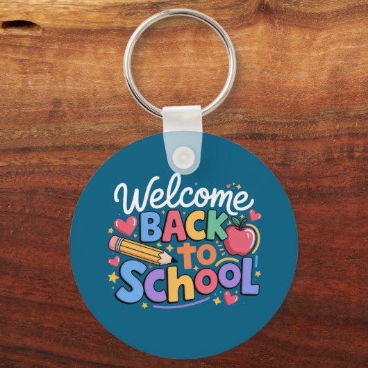 Terug naar school leraar eerste schooldag grappig sleutelhanger (Voorkant)