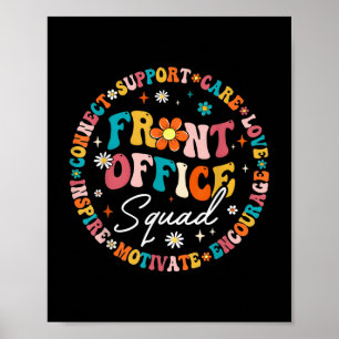 Terug naar school Leraar Front Kantoor Squad Funny Poster