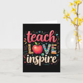 Terug naar school leraar gelukkige eerste dag onde kaart (Gele Bloem)