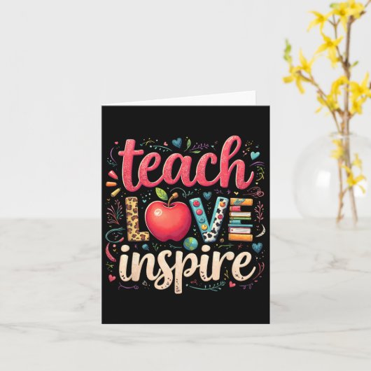 Terug naar school leraar gelukkige eerste dag onde kaart (Gele Bloem)