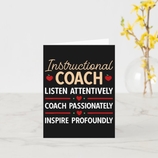 Terug naar school Leraar Instructiecoach Kaart (Gele Bloem)