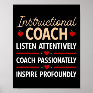 Terug naar school leraar instructiecoach poster