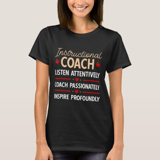 Terug naar school Leraar Instructiecoach T-shirt (Voorkant)