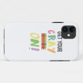 Terug naar school Leraar Krijg je Cray op Crayon Case-Mate iPhone Case (Achterkant (horizontaal))