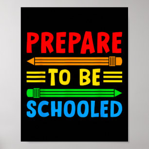 Terug naar school Leraar Outfit Grappig Bereid je  Poster