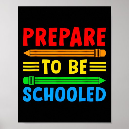 Terug naar school Leraar Outfit Grappig Bereid je Poster (Voorkant)