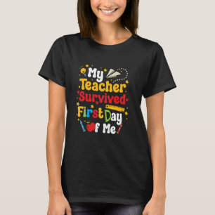 Terug naar school leraar peuter Happy eerste dag v T-shirt
