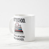 Terug naar school leraar student  koffiemok (Voorkant links)