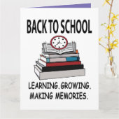 Terug naar school leraar student Terug naar school Kaart (Gele Bloem)