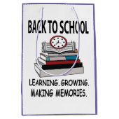 Terug naar school leraar student Terug naar school Medium Cadeauzakje (Voorkant)