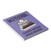 Terug naar school leraar student Terug naar school Notitieblok (Schuin)