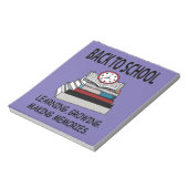 Terug naar school leraar student Terug naar school Notitieblok (Linkerzijde)