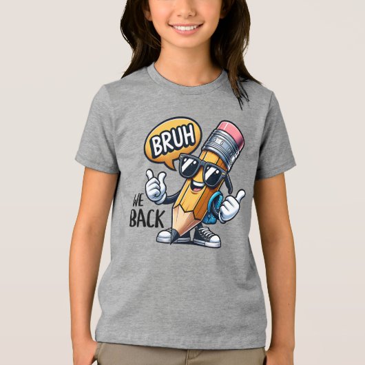 Terug naar school, leraar Tri-Blend shirt (Voorkant)