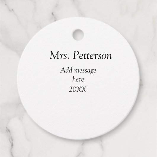 Terug naar school leraar waardering en jaargang bedankjes labels (Voorkant)