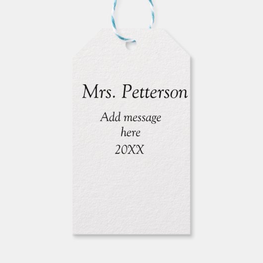 Terug naar school leraar waardering en jaargang cadeaulabel (Achterkant)