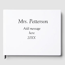 Terug naar school leraar waardering en jaargang gastenboek